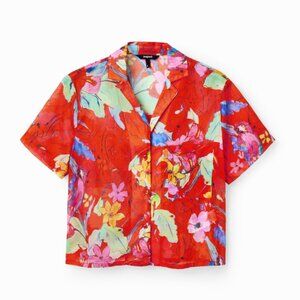 Desigual Red Short Resort Shirt